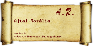 Ajtai Rozália névjegykártya