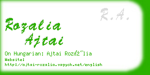 rozalia ajtai business card